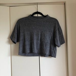Gray cropped t-shirt